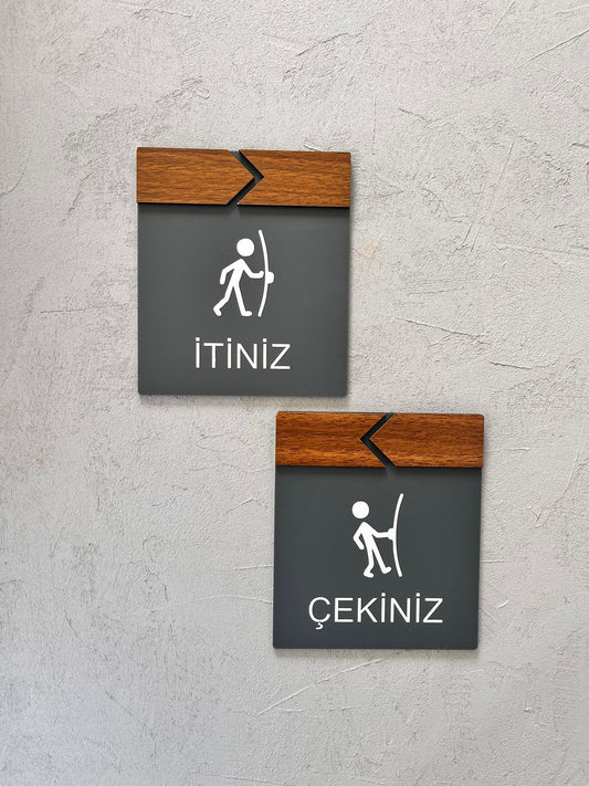 Abstrool Serisi Kapı Yönlendirmesi Cekiniz itiniz Set