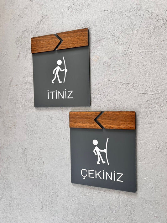 Abstrool Serisi Kapı Yönlendirmesi Cekiniz itiniz Set